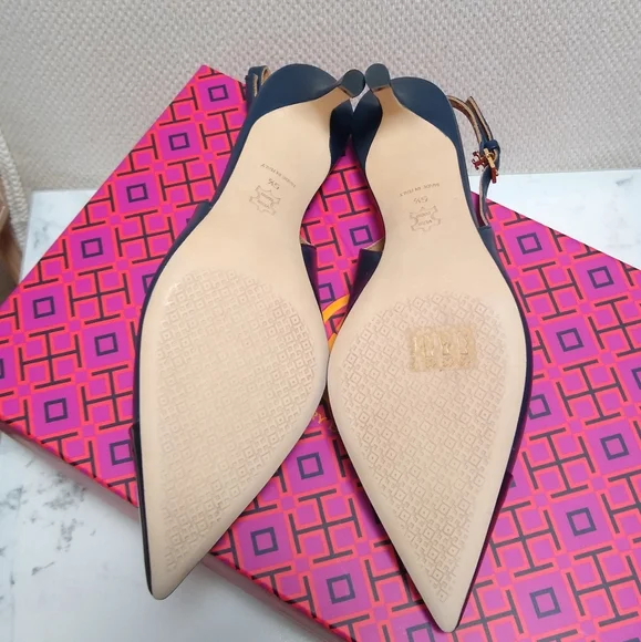 Tory Burch Penelope Cap Toe Slingback Pump Heel